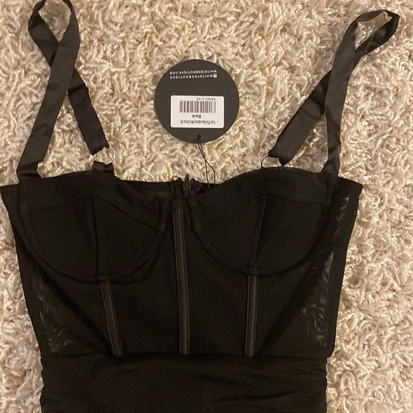 White Fox Black Mini Dress size XS NWT - Picture 4 of 5